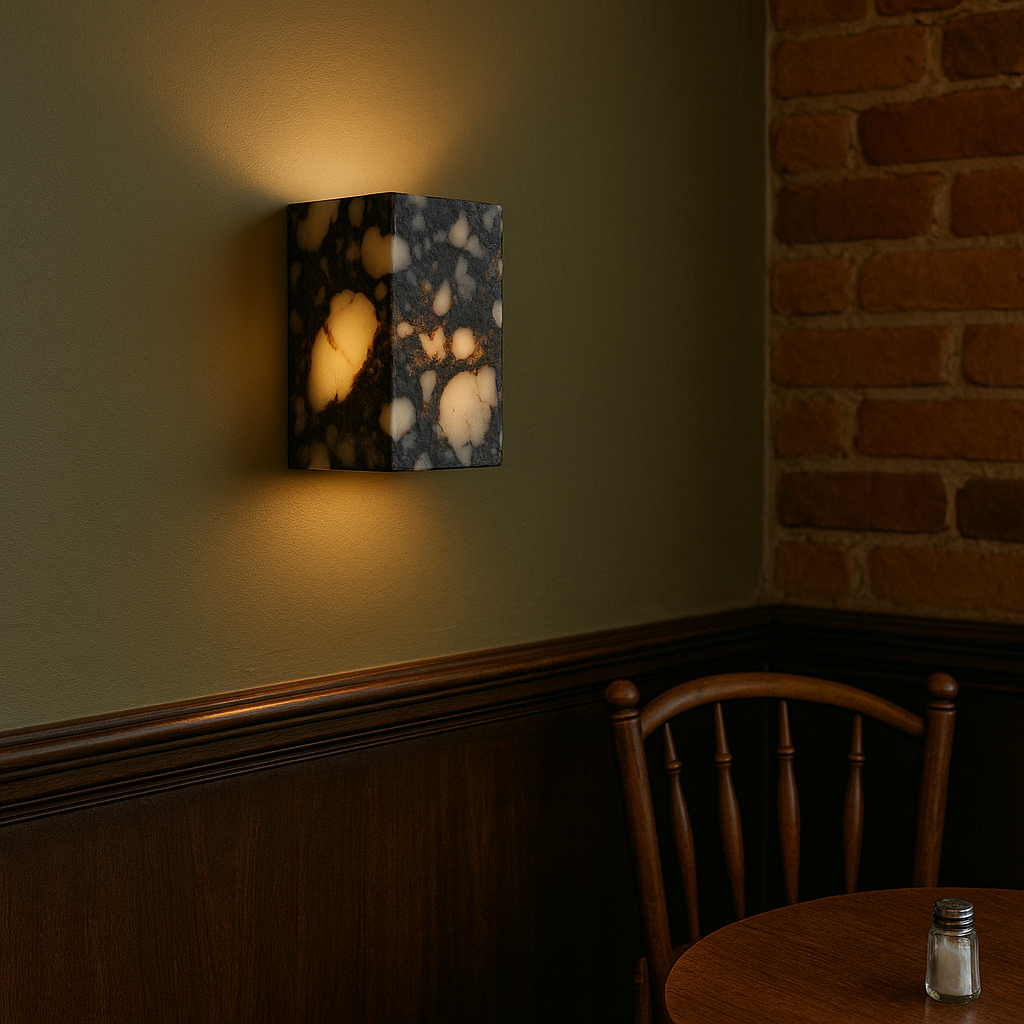 Marmeren Wandlamp in Kubusvorm met LED Verlichting – Minimalistisch Design 6