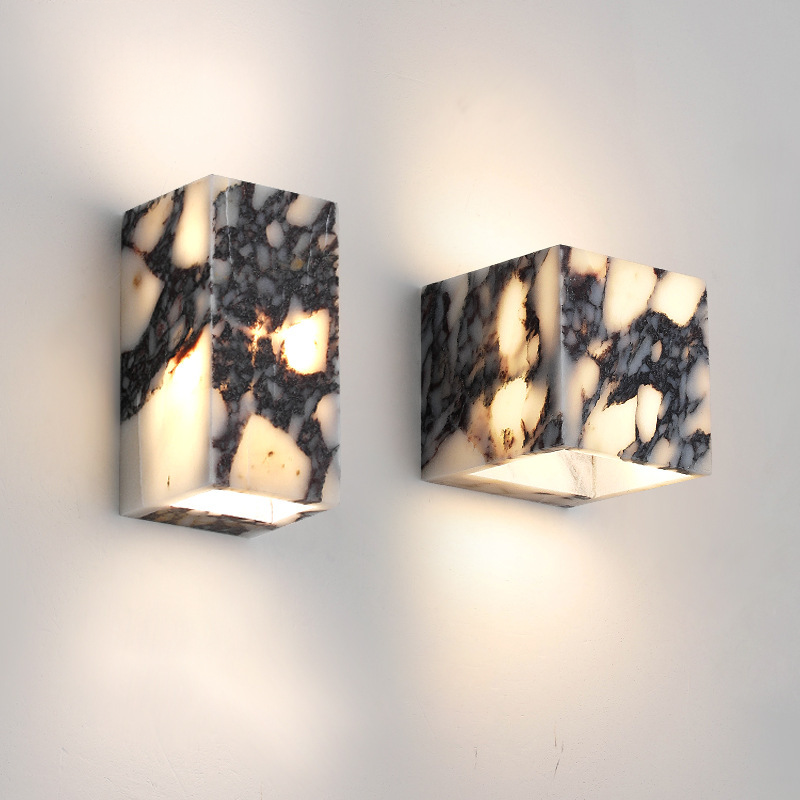 Marmeren Wandlamp in Kubusvorm met LED Verlichting – Minimalistisch Design 7