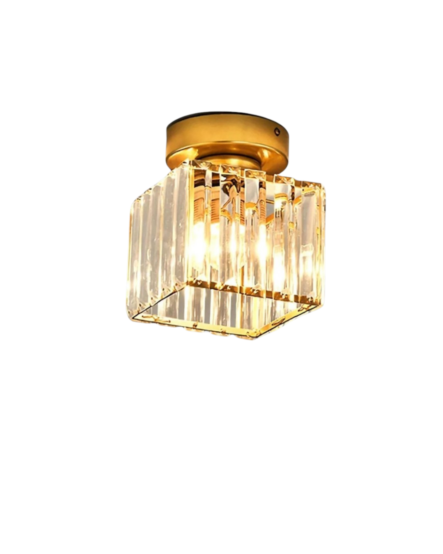Matzwarte Plafondlamp met Gefacetteerd Glas voor Slaapkamer en Modern Interieur 5