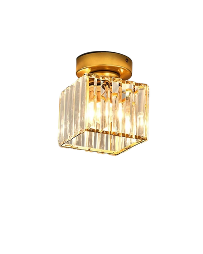 Matzwarte Plafondlamp met Gefacetteerd Glas voor Slaapkamer en Modern Interieur 5