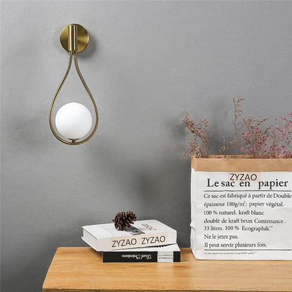 Metalen Glazen Bol LED Wandlamp – Modern Design met Warm Witte Verlichting 2