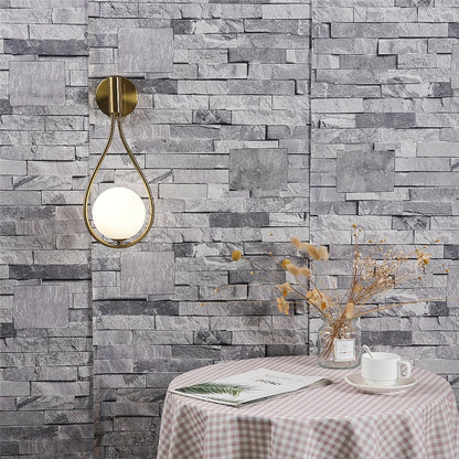 Metalen Glazen Bol LED Wandlamp – Modern Design met Warm Witte Verlichting 4