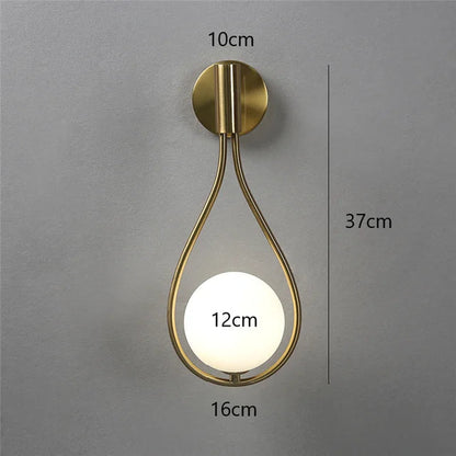 Metalen Glazen Bol LED Wandlamp – Modern Design met Warm Witte Verlichting 5