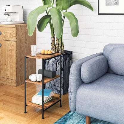 Metalen Opbergrek met 3 Planken - Multifunctioneel Staand Rek voor Keuken, Badkamer en Woonkamer - Zwart 30x44x76,8 cm 5