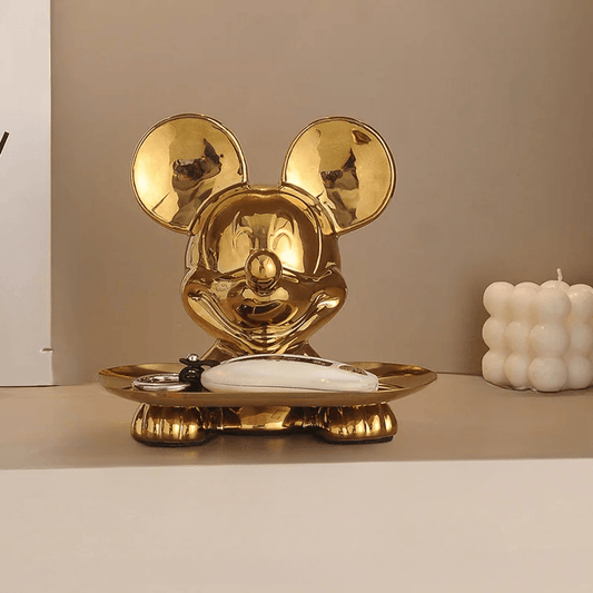 Mickey Mouse Spaarpot met Dienblad – Decoratieve Spaarpot voor Thuis, Multicolor, Hoogwaardige Kunststoffen, 25 cm Hoog 0