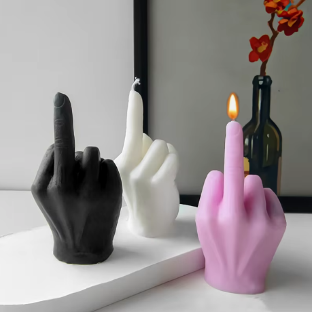 Middle Flame Kaars - Humoristische Decoratie met Geuren - Sojawas 1
