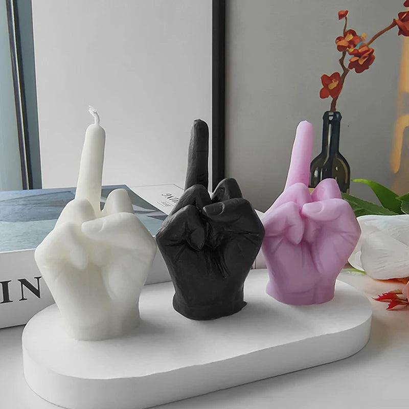 Middle Flame Kaars - Humoristische Decoratie met Geuren - Sojawas 2