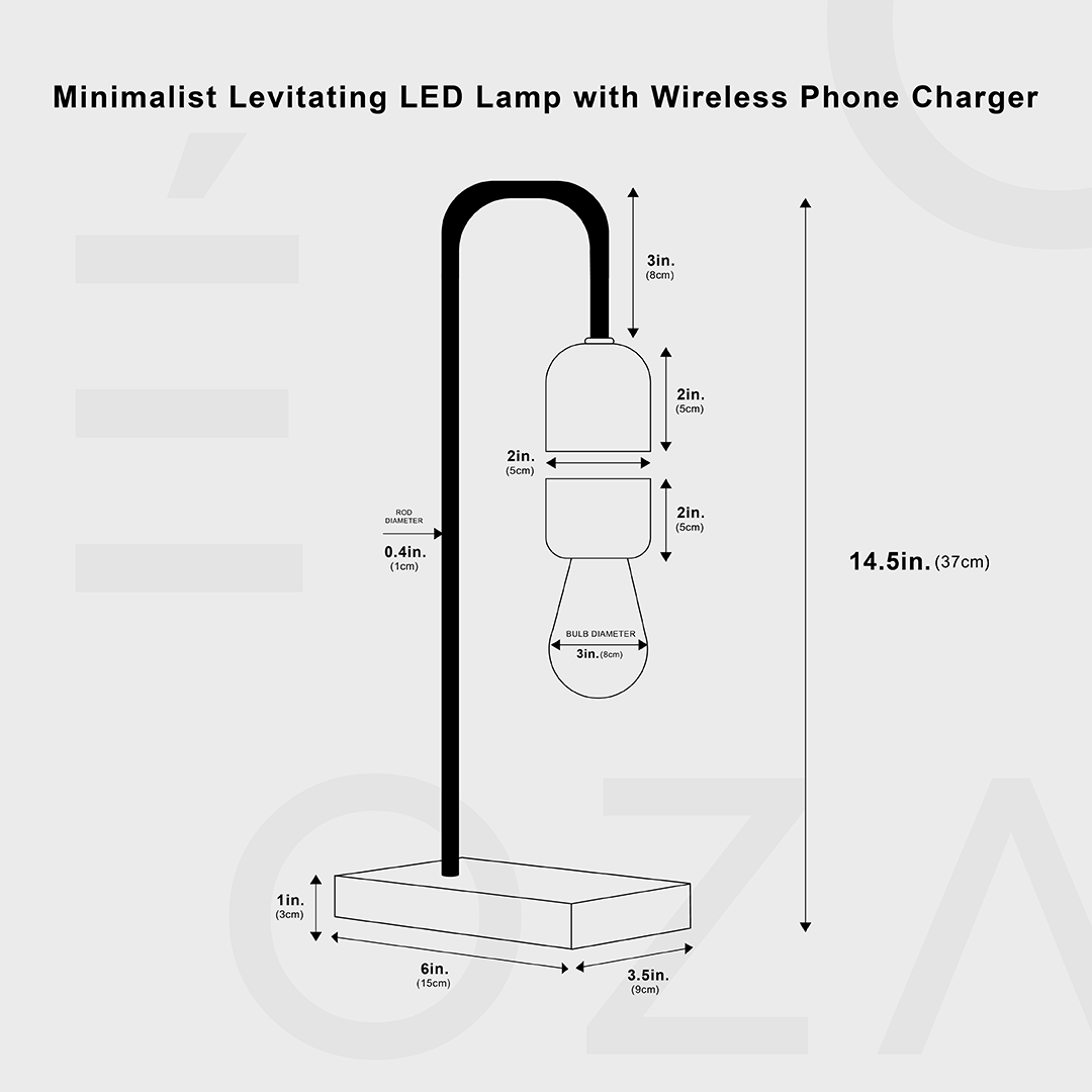 Minimalistische LED Plafondlamp met Draadloze Oplader en Zwevend Ontwerp – 8W Energiezuinig Verlichting