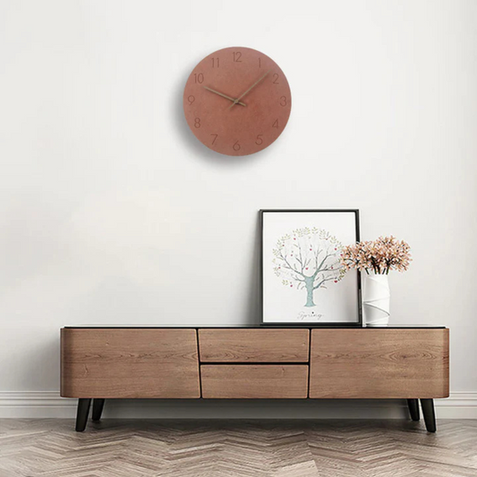 Minimalistische Grote Wandklok van Hout met Stil Uurwerk – Diameter 29 cm voor Modern Interieur 1