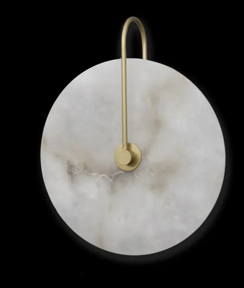 Minimalistische Marmeren Wandlamp met LED Verlichting – Creatief Ontwerp voor Woonkamer en Slaapkamer 1