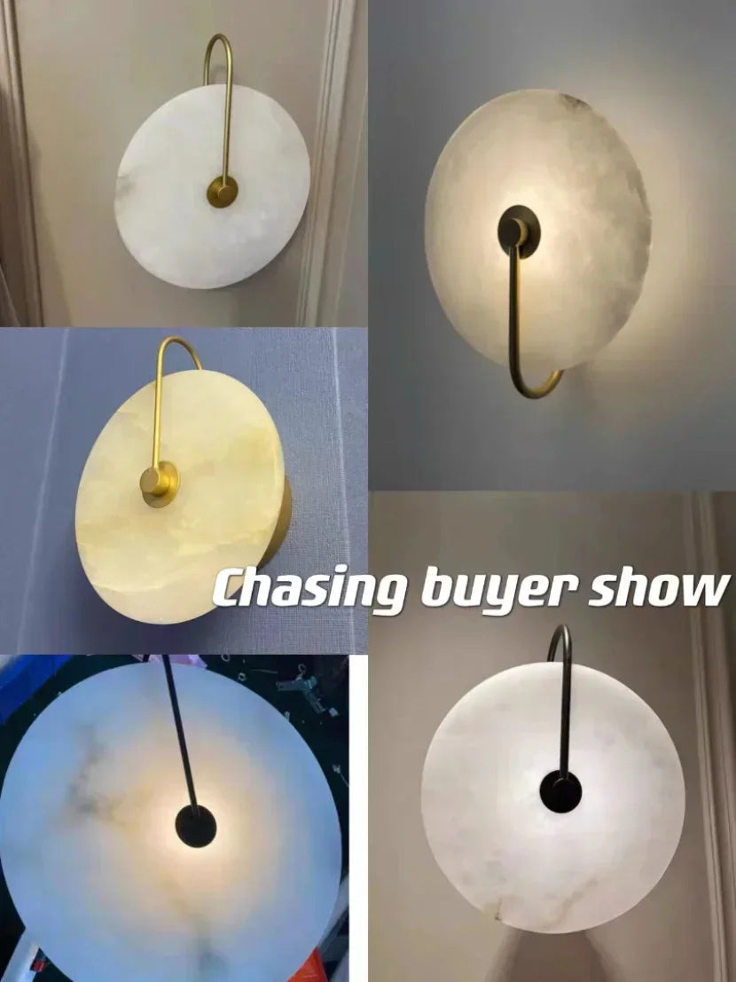 Minimalistische Marmeren Wandlamp met LED Verlichting – Creatief Ontwerp voor Woonkamer en Slaapkamer 2