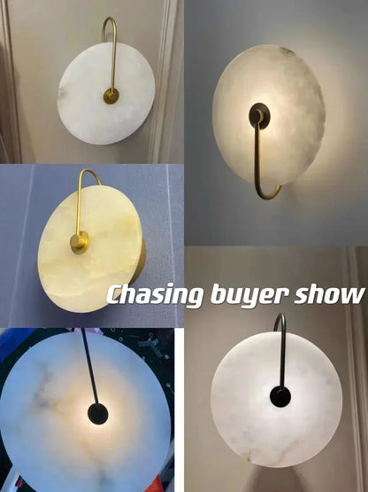 Minimalistische Marmeren Wandlamp met LED Verlichting – Creatief Ontwerp voor Woonkamer en Slaapkamer 2