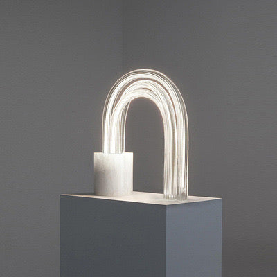 Minimalistische Tafellamp van Glas en Marmer – Stijlvolle Verlichting voor Bureaus en Tafeldecoratie 1