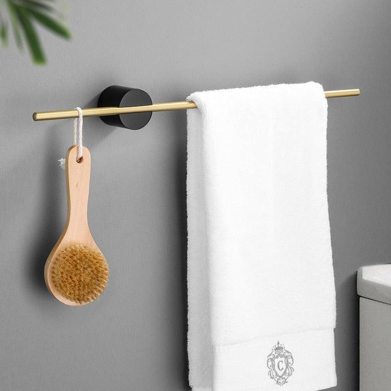 Modern Handdoekenrek Badkamer van Geborsteld Aluminium – Verstelbaar en Elegant Ontwerp voor Compacte Ruimtes 0