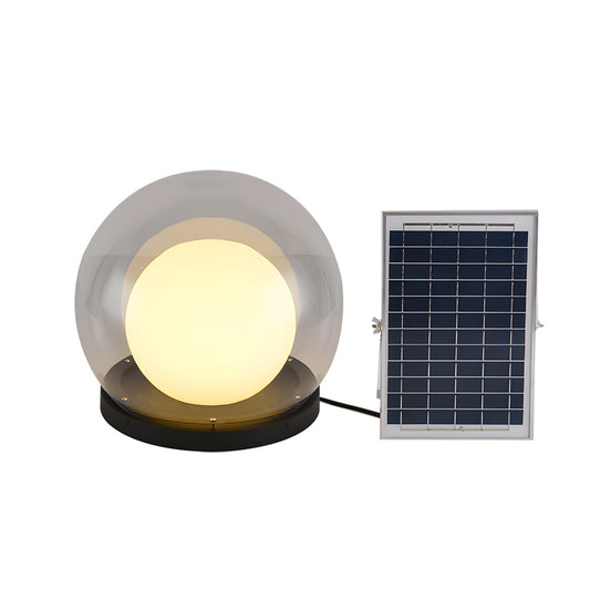 Moderne Buitenlamp Zwart van Roestvrij Staal met Maanlichtontwerp - Waterdichte Wandlamp Buiten op Zonne-energie en Bedraad 4