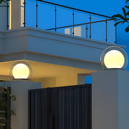 Moderne Buitenlamp Zwart van Roestvrij Staal met Maanlichtontwerp - Waterdichte Wandlamp Buiten op Zonne-energie en Bedraad 5
