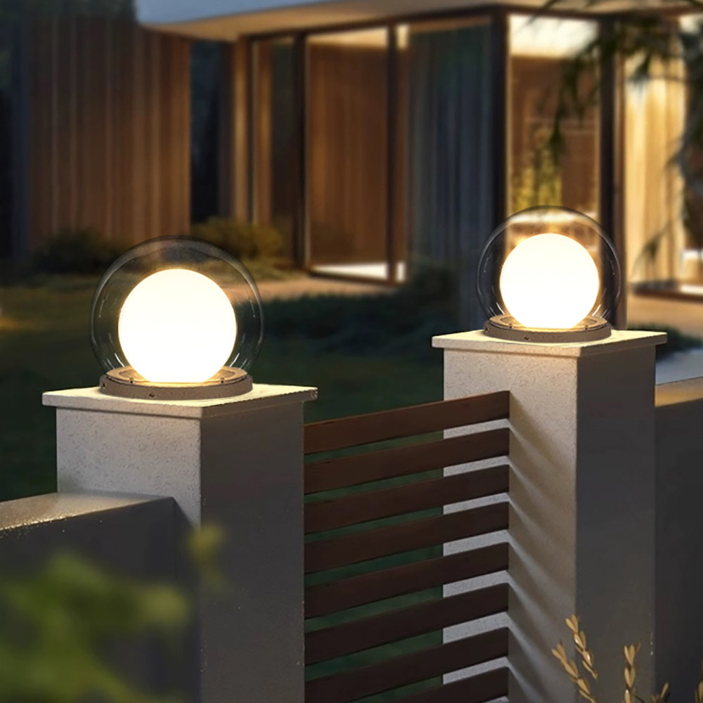Moderne Buitenlamp Zwart van Roestvrij Staal met Maanlichtontwerp - Waterdichte Wandlamp Buiten op Zonne-energie en Bedraad 7