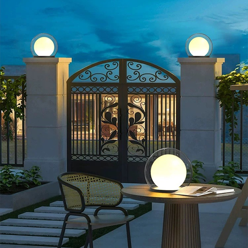 Moderne Buitenlamp Zwart van Roestvrij Staal met Maanlichtontwerp - Waterdichte Wandlamp Buiten op Zonne-energie en Bedraad 8