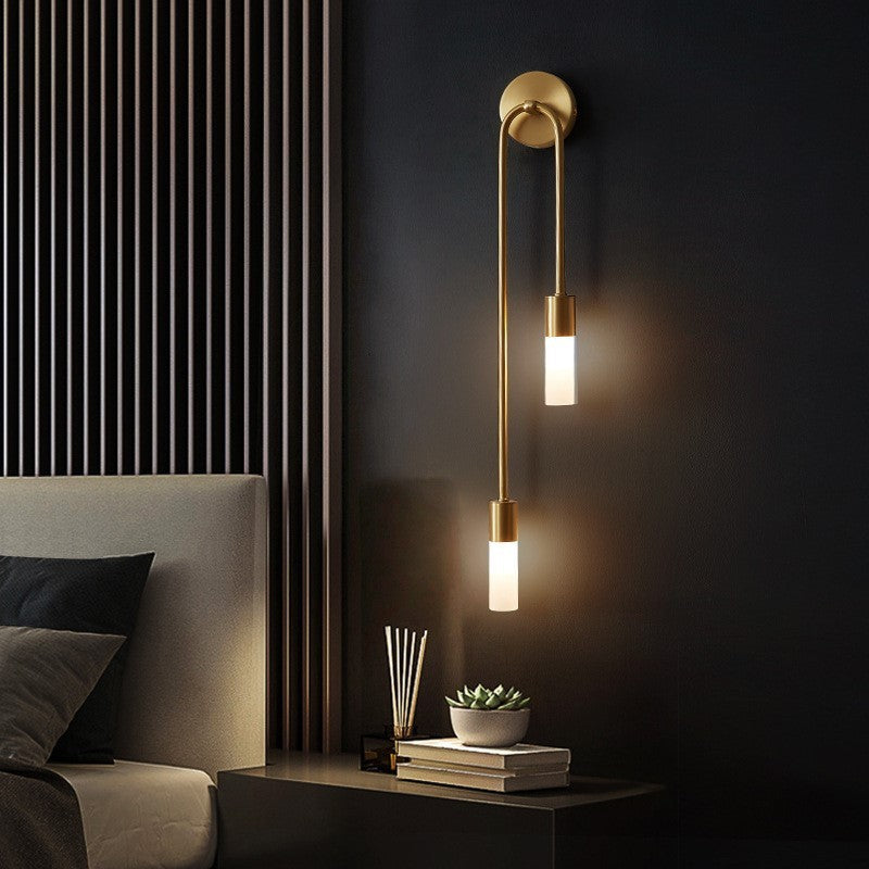 Moderne Gouden Wandlamp met 2 Lichten voor Binnen – Stijlvolle Muurlamp voor Woonkamer en Slaapkamer 0