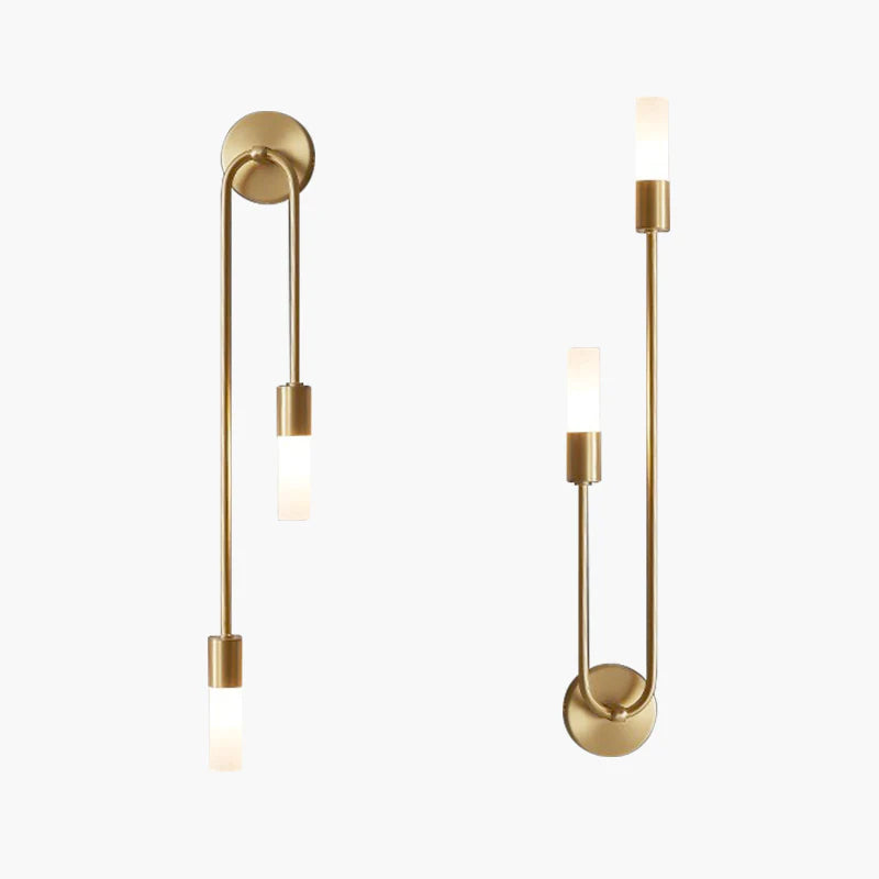 Moderne Gouden Wandlamp met 2 Lichten voor Binnen – Stijlvolle Muurlamp voor Woonkamer en Slaapkamer 1