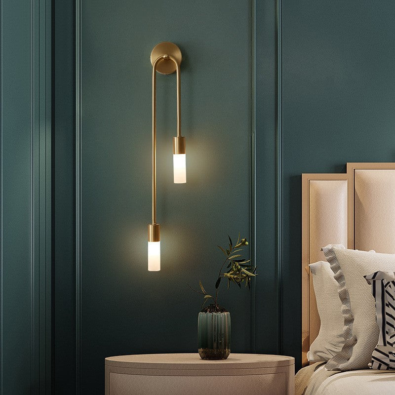 Moderne Gouden Wandlamp met 2 Lichten voor Binnen – Stijlvolle Muurlamp voor Woonkamer en Slaapkamer 2