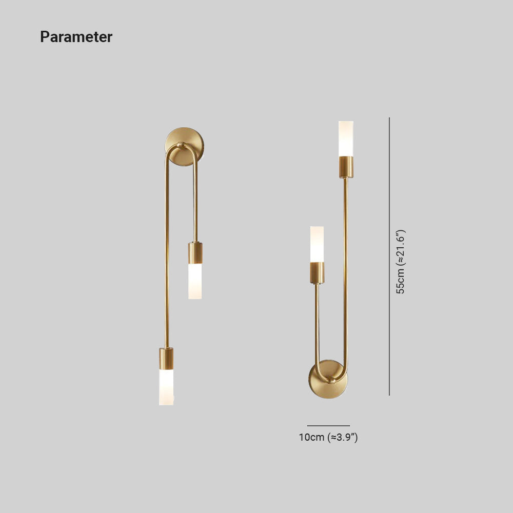 Moderne Gouden Wandlamp met 2 Lichten voor Binnen – Stijlvolle Muurlamp voor Woonkamer en Slaapkamer 3