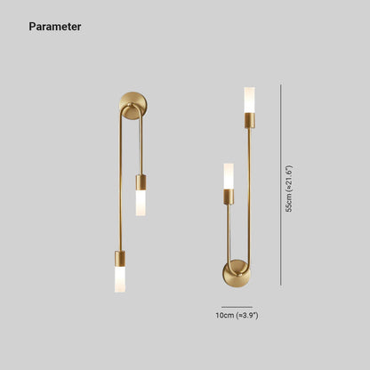 Moderne Gouden Wandlamp met 2 Lichten voor Binnen – Stijlvolle Muurlamp voor Woonkamer en Slaapkamer 3