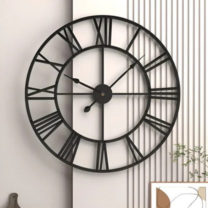 Moderne Grote Wandklok van Metaal met Uniek 3D Ontwerp - Stijlvolle Decoratie voor Woonkamer en Kantoor 3