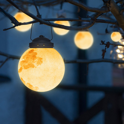 Moderne LED Buitenlamp in Goud Metaal en Hars – Zonne-energie Hanglamp voor Tuin 0