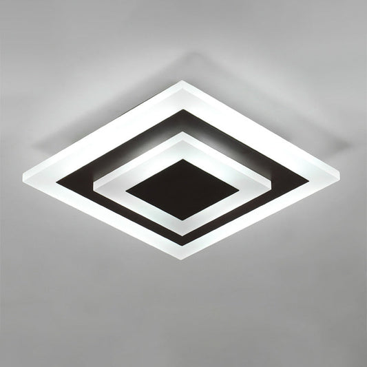 Moderne LED Plafondlamp in Ronde en Vierkante Vorm – Duurzaam Acryl met Energiezuinige Verlichting voor Slaapkamer en Gang 1
