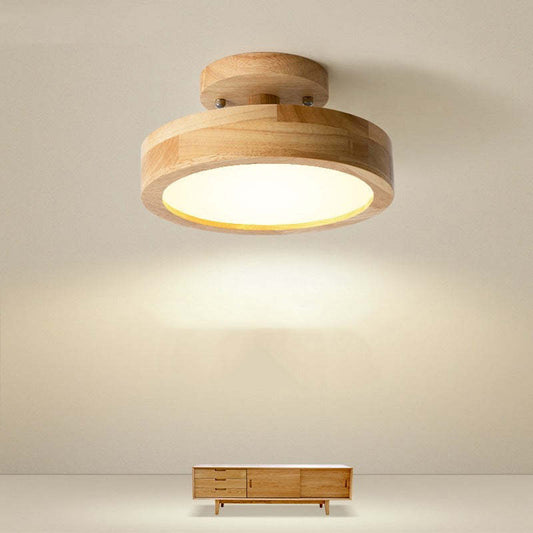 Moderne LED Plafondlamp van Hout en Acryl voor Slaapkamer, Eetkamer en Woonkamer – Energiezuinig en Stijlvol Plafonniere 0