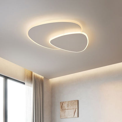 Moderne LED Plafondlamp van Metaal en Acryl in Wit voor Slaapkamer en Woonkamer 0