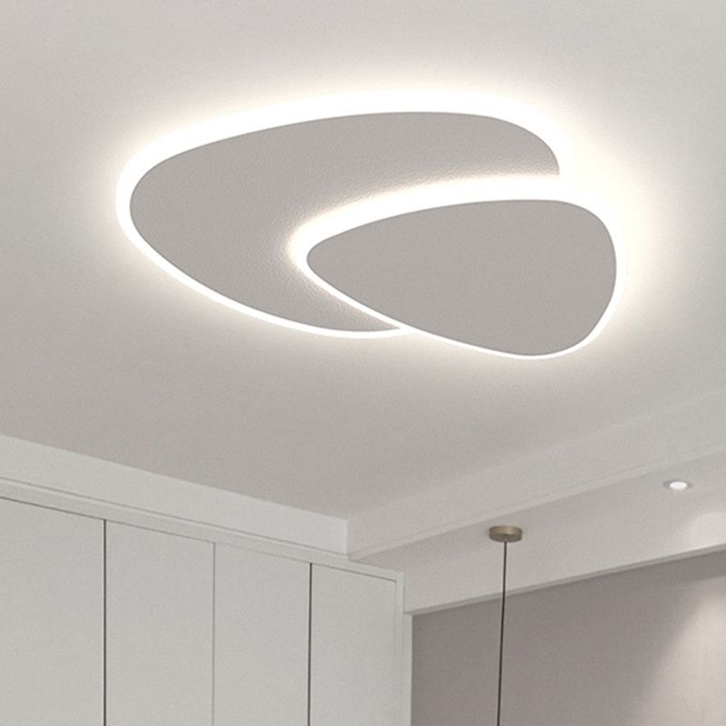 Moderne LED Plafondlamp van Metaal en Acryl in Wit voor Slaapkamer en Woonkamer 2
