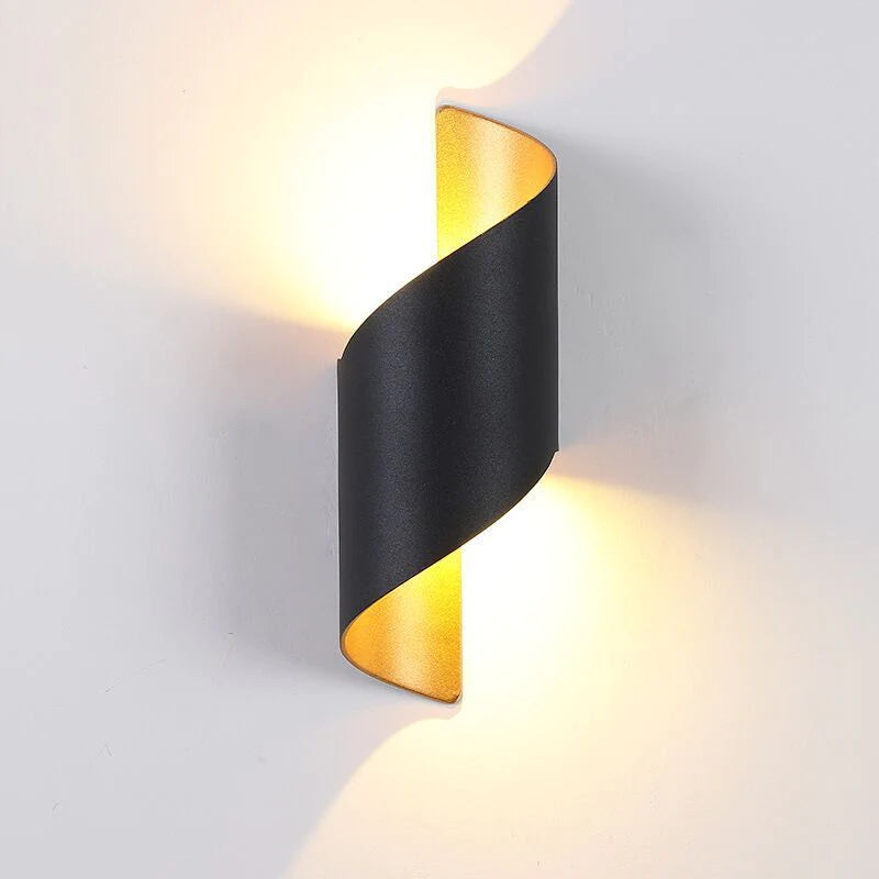 Moderne LED Wandlamp met Spiraalontwerp – Wit/Zwart Metaal voor Binnengebruik 11
