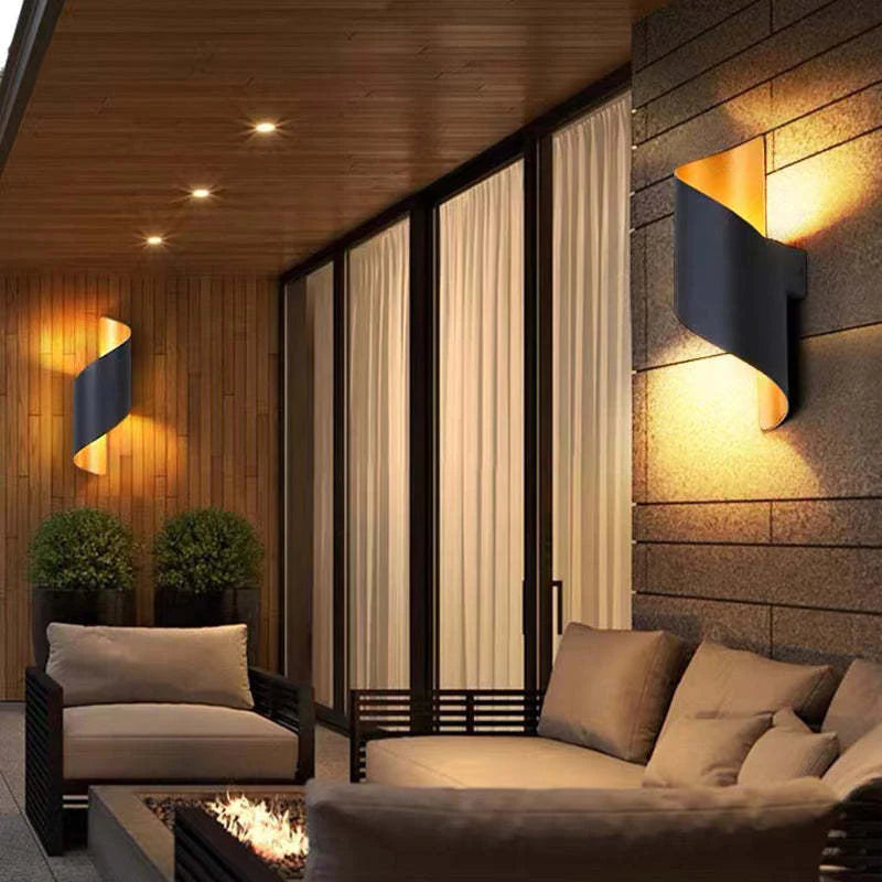 Moderne LED Wandlamp met Spiraalontwerp – Wit/Zwart Metaal voor Binnengebruik 2
