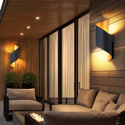 Moderne LED Wandlamp met Spiraalontwerp – Wit/Zwart Metaal voor Binnengebruik 2