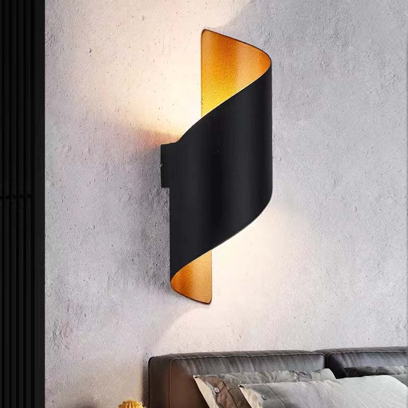 Moderne LED Wandlamp met Spiraalontwerp – Wit/Zwart Metaal voor Binnengebruik 5