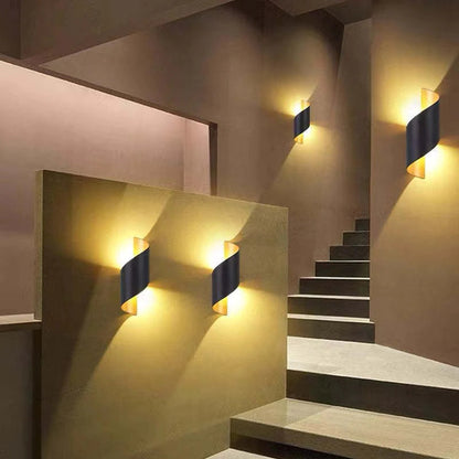 Moderne LED Wandlamp met Spiraalontwerp – Wit/Zwart Metaal voor Binnengebruik 7