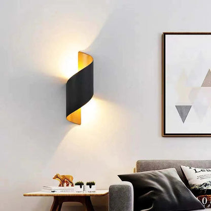 Moderne LED Wandlamp met Spiraalontwerp – Wit/Zwart Metaal voor Binnengebruik 8