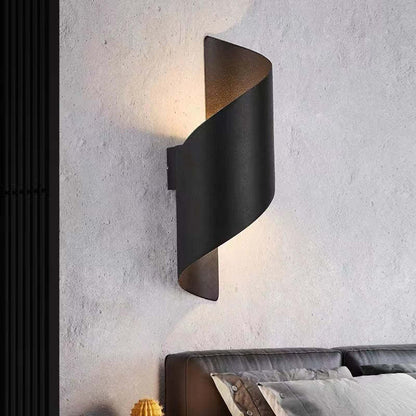 Moderne LED Wandlamp met Spiraalontwerp – Wit/Zwart Metaal voor Binnengebruik 9