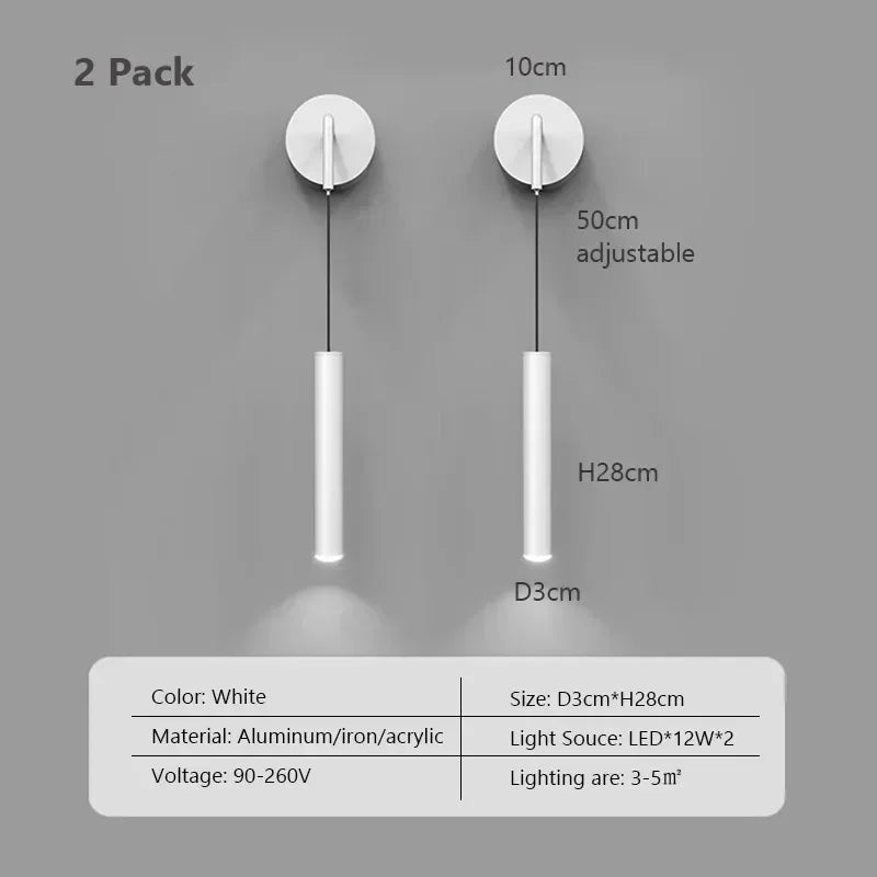 Moderne LED Wandlamp voor Slaapkamer – Creatieve Aluminium Wandkandelaar voor Lezen 10