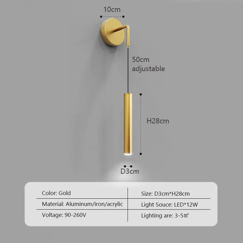 Moderne LED Wandlamp voor Slaapkamer – Creatieve Aluminium Wandkandelaar voor Lezen 14