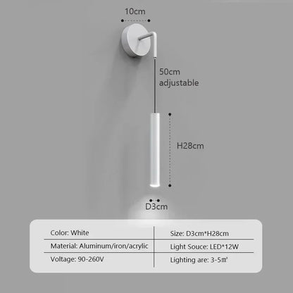 Moderne LED Wandlamp voor Slaapkamer – Creatieve Aluminium Wandkandelaar voor Lezen 9