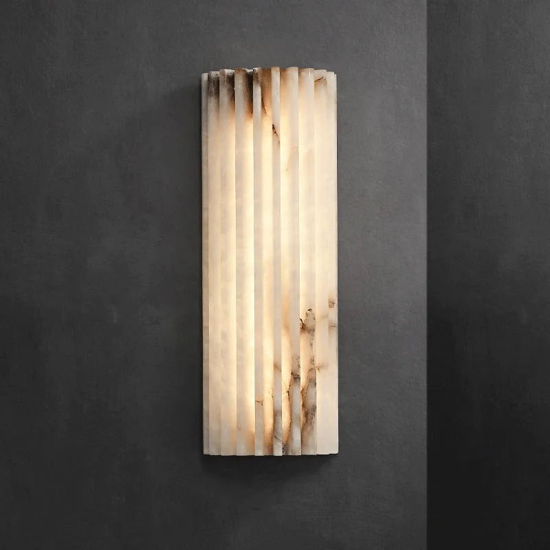 Moderne Marmeren Wandlamp met Minimalistisch Design voor Slaapkamer en Woonkamer – Wit met Gouden Accenten 0