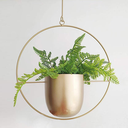Moderne Minimalistische Plantenhanger van IJzer met Aanpasbare Hangketting – Perfect voor Muurdecoratie 7