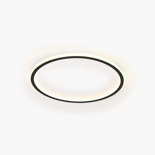 Moderne Ronde LED Plafondlamp in Zwart/Wit van Metaal en Acryl – 45 cm 1
