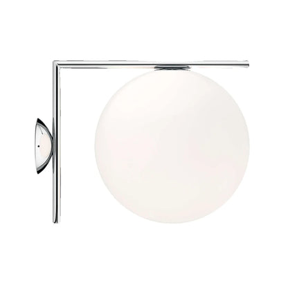 Moderne Wand- en Plafondlamp met 15 cm Glazen Bol – Stijlvolle Verlichting voor Woonkamer in Chroom, Zwart of Goud 0