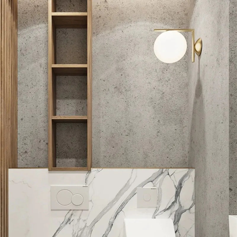 Moderne Wand- en Plafondlamp met 15 cm Glazen Bol – Stijlvolle Verlichting voor Woonkamer in Chroom, Zwart of Goud 4