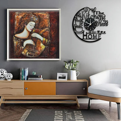 Moderne Wandklok Groot met Grote Cijfers en Geruisloos Mechanisme – Minimalistisch Keuken Design 2