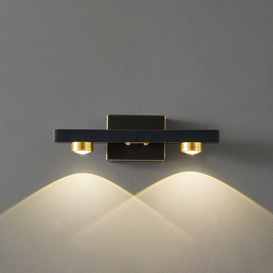 Moderne Wandlamp Zwart en Goud voor Binnen - Elegante Muurlamp voor Badkamer en Woonkamer 0